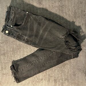 Men’s Purple Brand Distressed Black Jeans